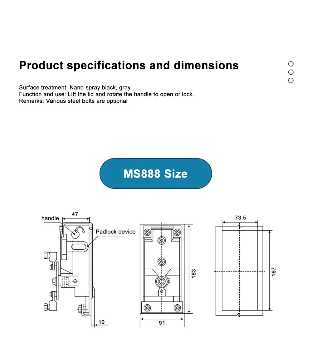 Box Type Substation Lock