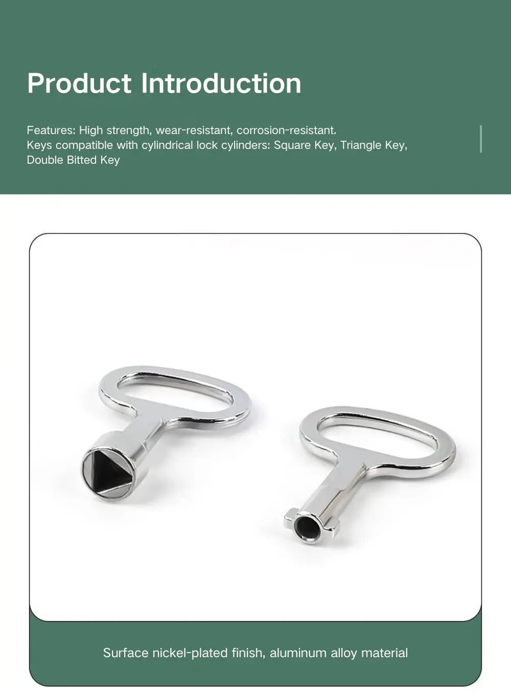 Zinc Alloy Square Key