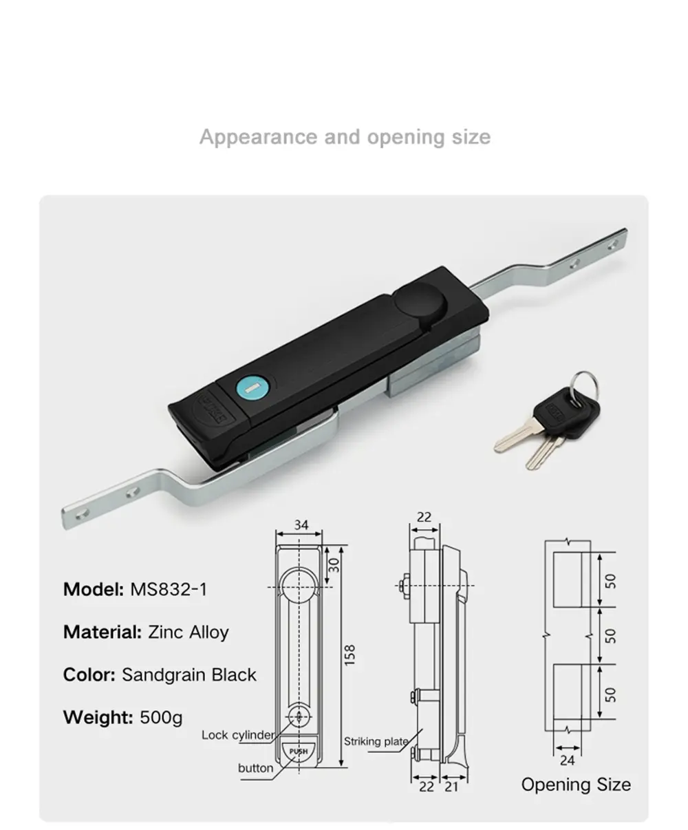 Cabinet Door Lock With Hasp